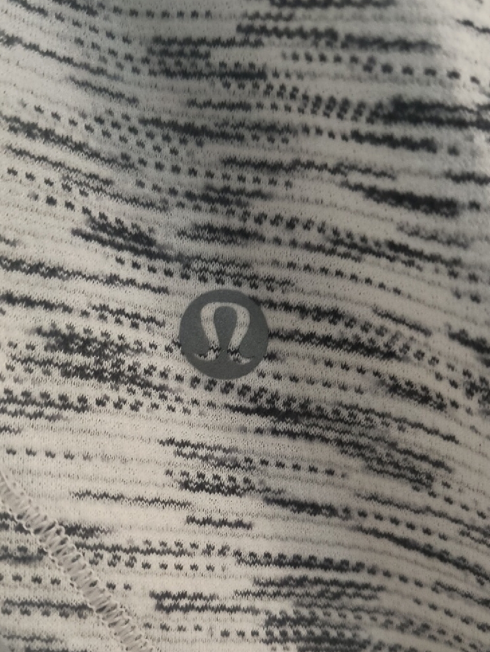 Lululemon Free To Be Serene Tank Size 10 Tiger Space Dye Black White / Deep Coal - Picture 5 of 7